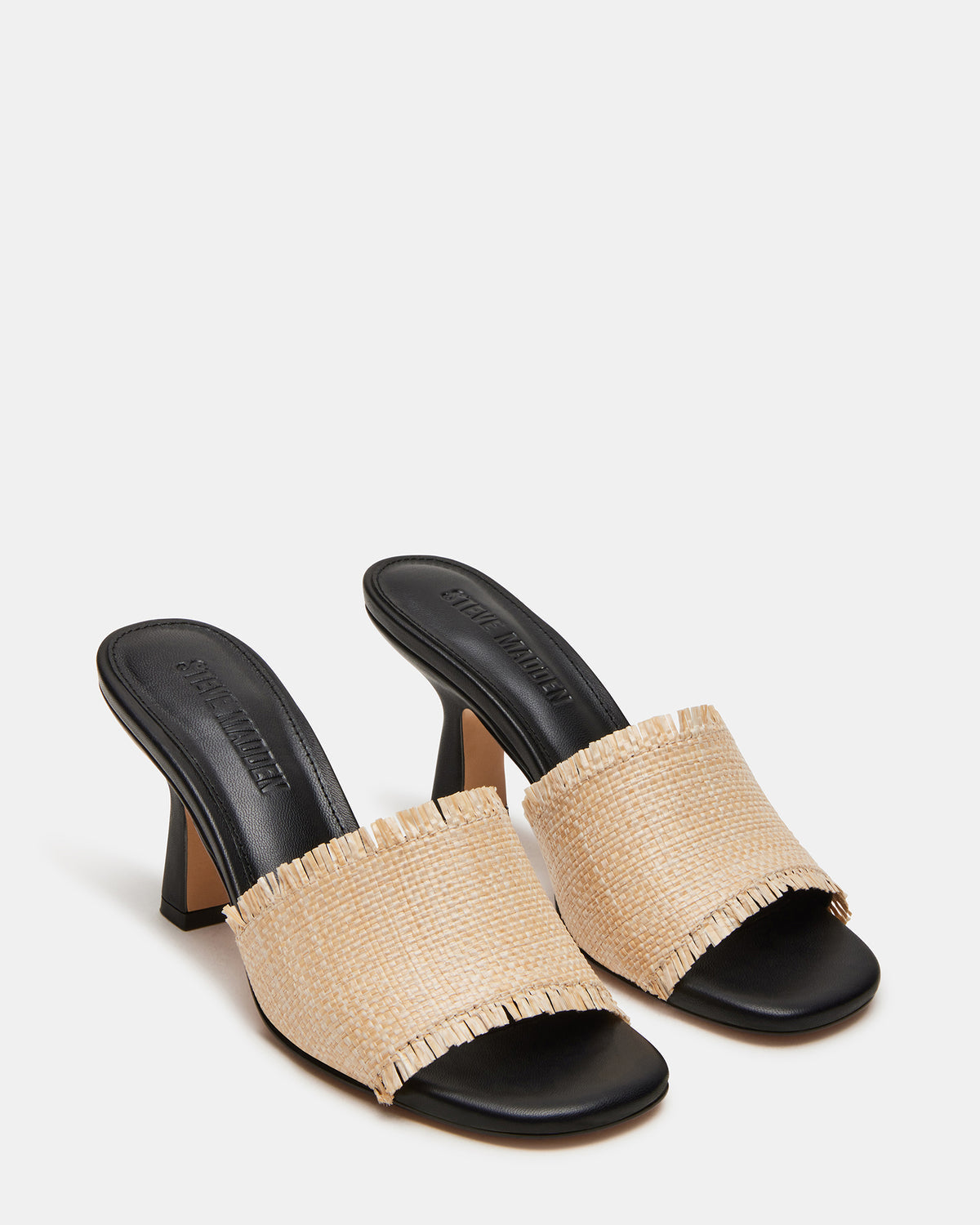 CRESCENT Raffia Square Toe Mule Heel | Women's Heels | Steve Madden