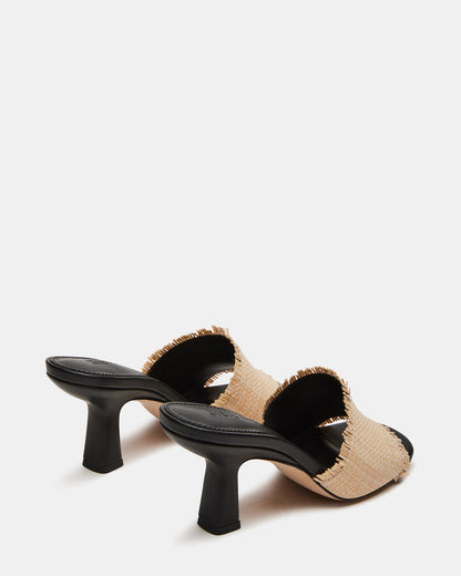 CRESCENT Raffia Square Toe Mule Heel | Women's Heels | Steve Madden