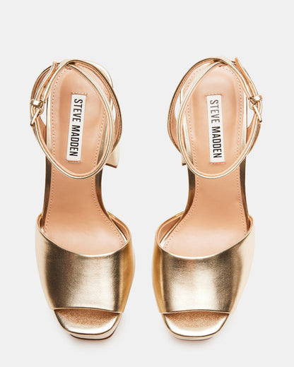LOURDES Champagne Platform Heel | Women's Heels | Steve Madden