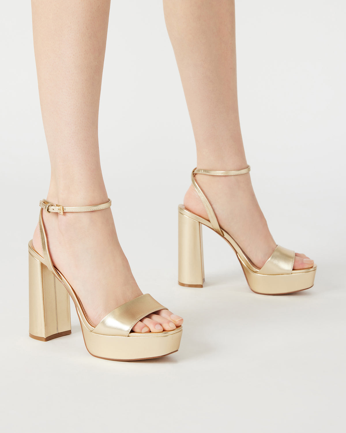 LESSA Bone Patent Platform Block Heel | Women's Heels | Steve Madden