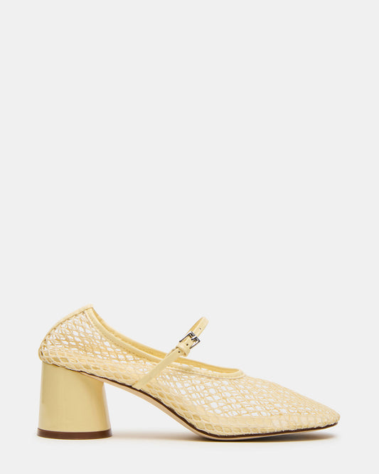 RAYNOR Butter Women's Mary Jane Mesh Block Heel | Steve Madden
