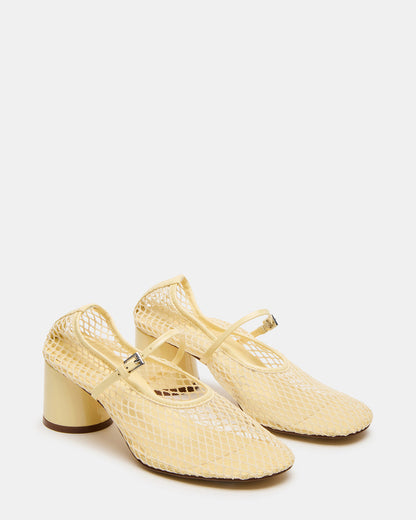 RAYNOR Butter Women's Mary Jane Mesh Block Heel | Steve Madden