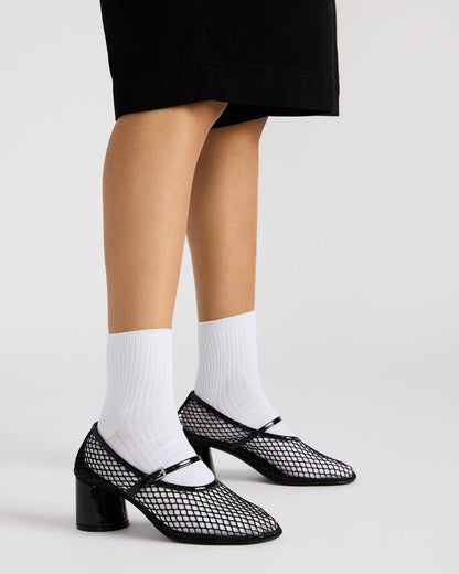 RAYNOR Butter Women's Mary Jane Mesh Block Heel | Steve Madden
