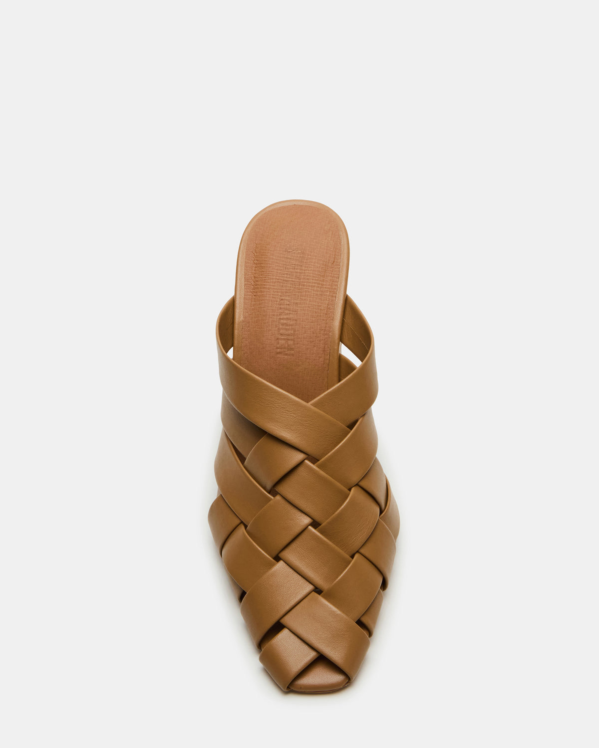NAKITA Natural Square-Toe Woven Mule Women's Heel | Steve Madden