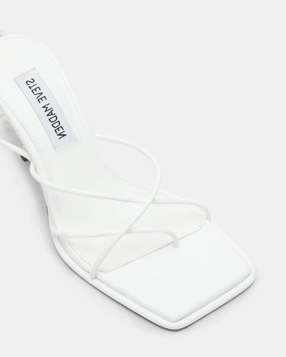 JOLENE White Strappy Lace-Up Heel | Women's Heels | Steve Madden