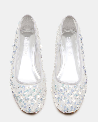 MOLLIE Silver Sequins Ballet Block Heels | Steve Madden