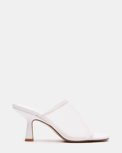 GLEAM White Women's Square-Toe Mule Heel | Steve Madden