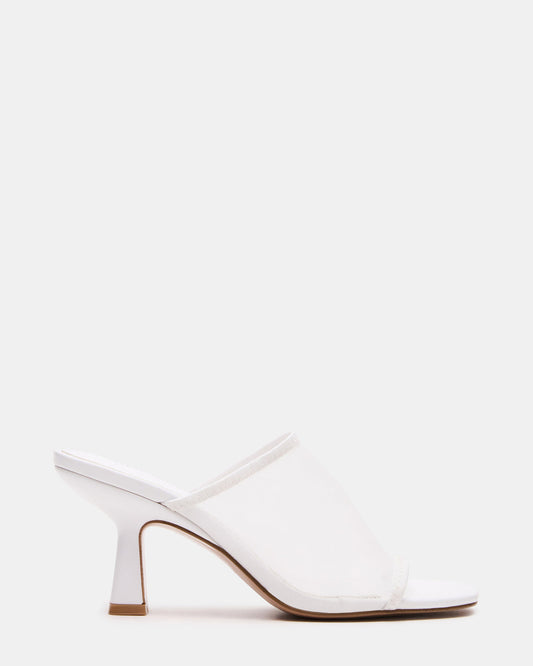 GLEAM White Women's Square-Toe Mule Heel | Steve Madden