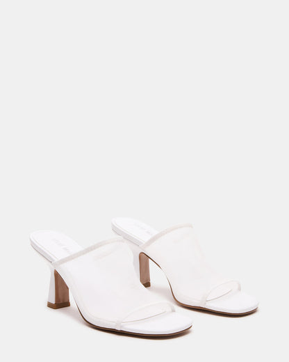 GLEAM White Women's Square-Toe Mule Heel | Steve Madden
