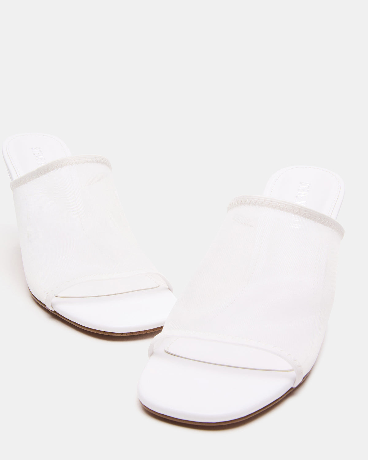 GLEAM White Women's Square-Toe Mule Heel | Steve Madden