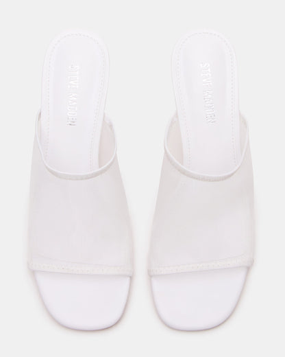 GLEAM White Women's Square-Toe Mule Heel | Steve Madden