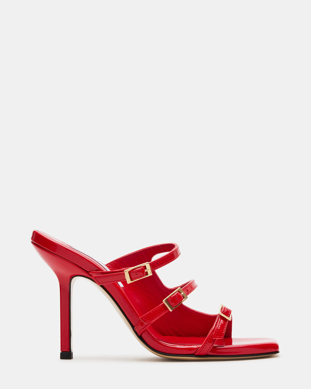 OPULENT Red Leather Square Toe Mule Heel | Women's Heels | Steve Madden