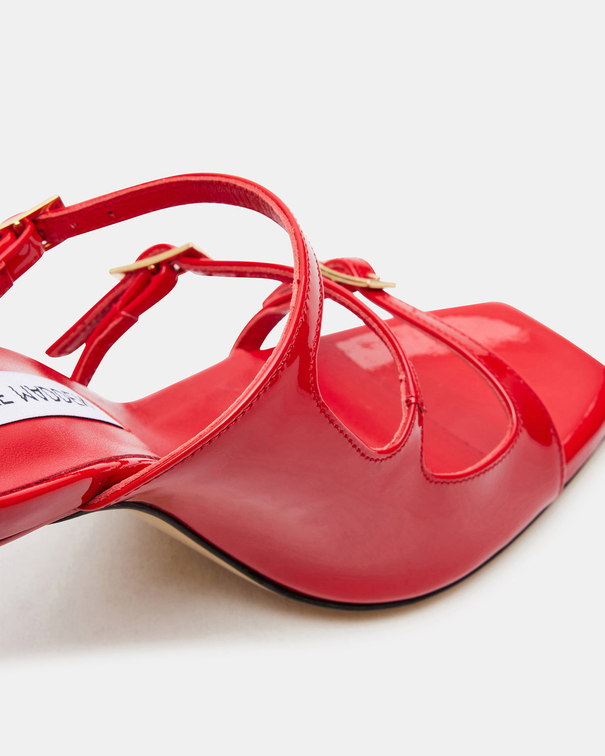 OPULENT Red Leather Square Toe Mule Heel | Women's Heels | Steve Madden