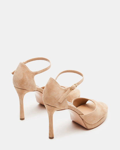 ESTER Tan Suede Strappy Heel | Women's Heels | Steve Madden