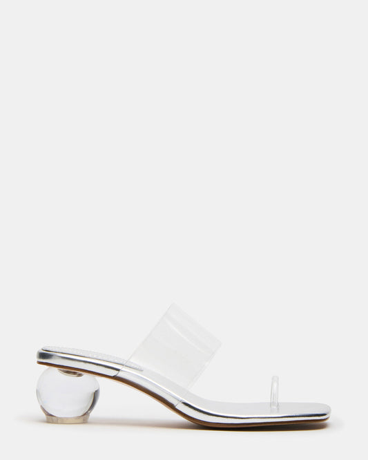 GLINDA Clear Women's Square-Toe Mule Heel | Steve Madden