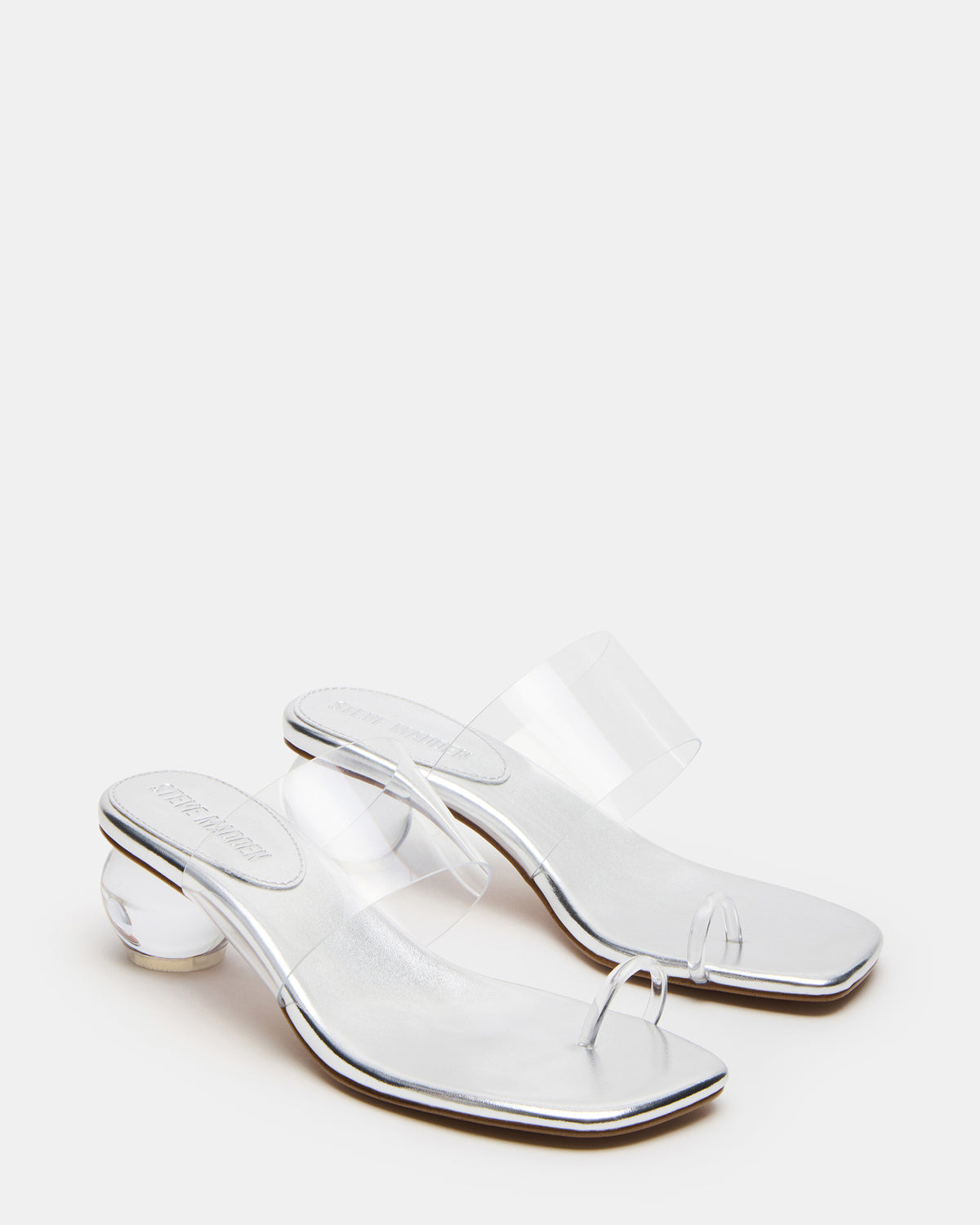 GLINDA Clear Women's Square-Toe Mule Heel | Steve Madden