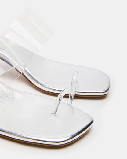 GLINDA Clear Women's Square-Toe Mule Heel | Steve Madden