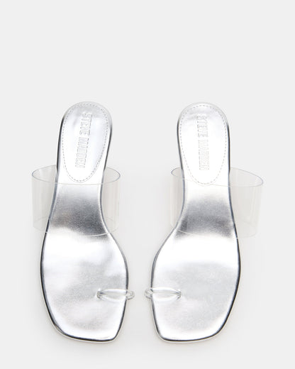 GLINDA Clear Women's Square-Toe Mule Heel | Steve Madden
