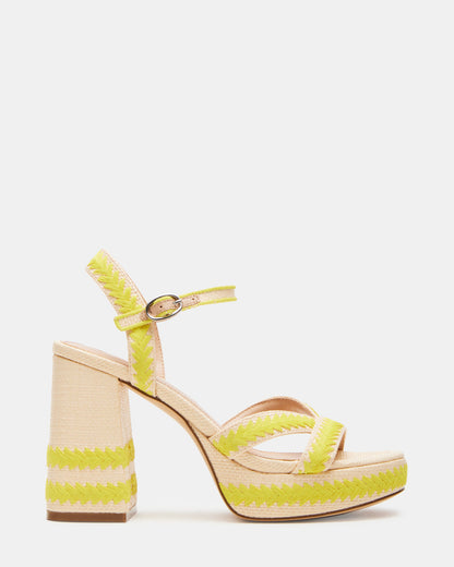 MIMOSA Yellow Women's Platform Block Heel | Steve Madden
