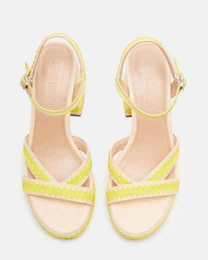 MIMOSA Yellow Women's Platform Block Heel | Steve Madden