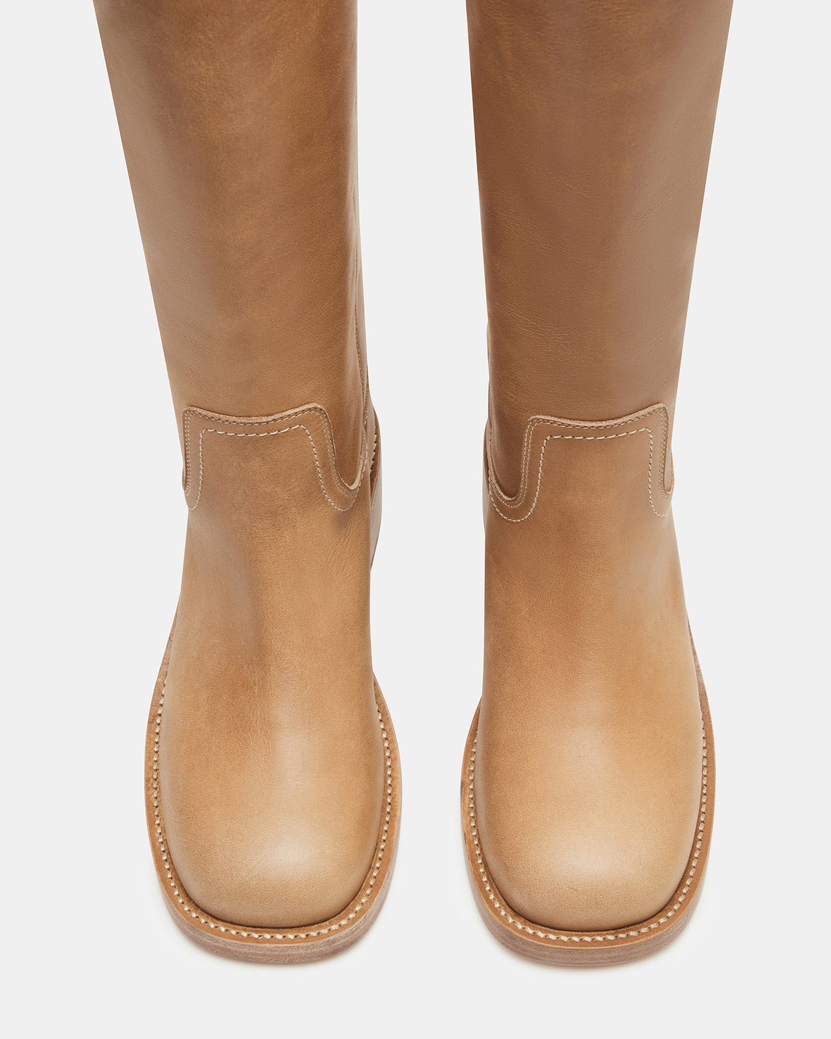 RIGGS Banana Leather Square-Toe Women's Boot | Steve Madden
