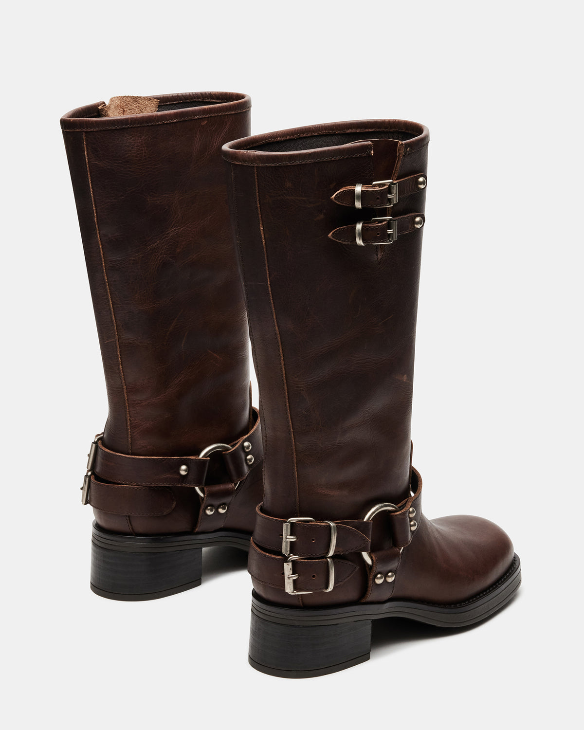 ASTOR Brown Leather Knee-High Boot | Women's Boots | Steve Madden