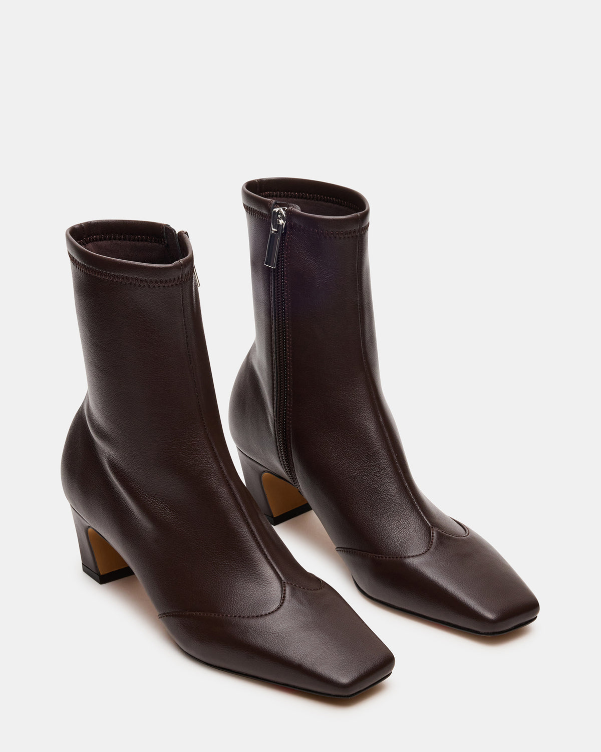 JETER Brown Square-Toe Women's Ankle Boot | Steve Madden