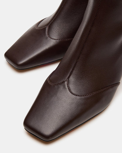 JETER Brown Square-Toe Women's Ankle Boot | Steve Madden