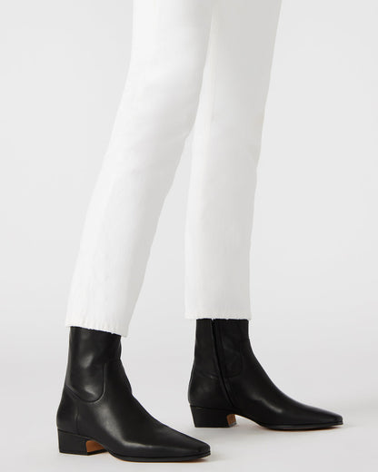DUSTY Black Leather Women's Ankle Boot | Steve Madden