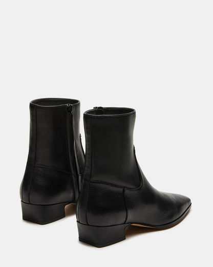 DUSTY Black Leather Women's Ankle Boot | Steve Madden