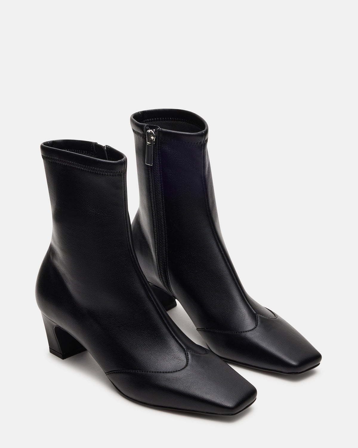 JETER Black Square-Toe Women's Ankle Boot | Steve Madden