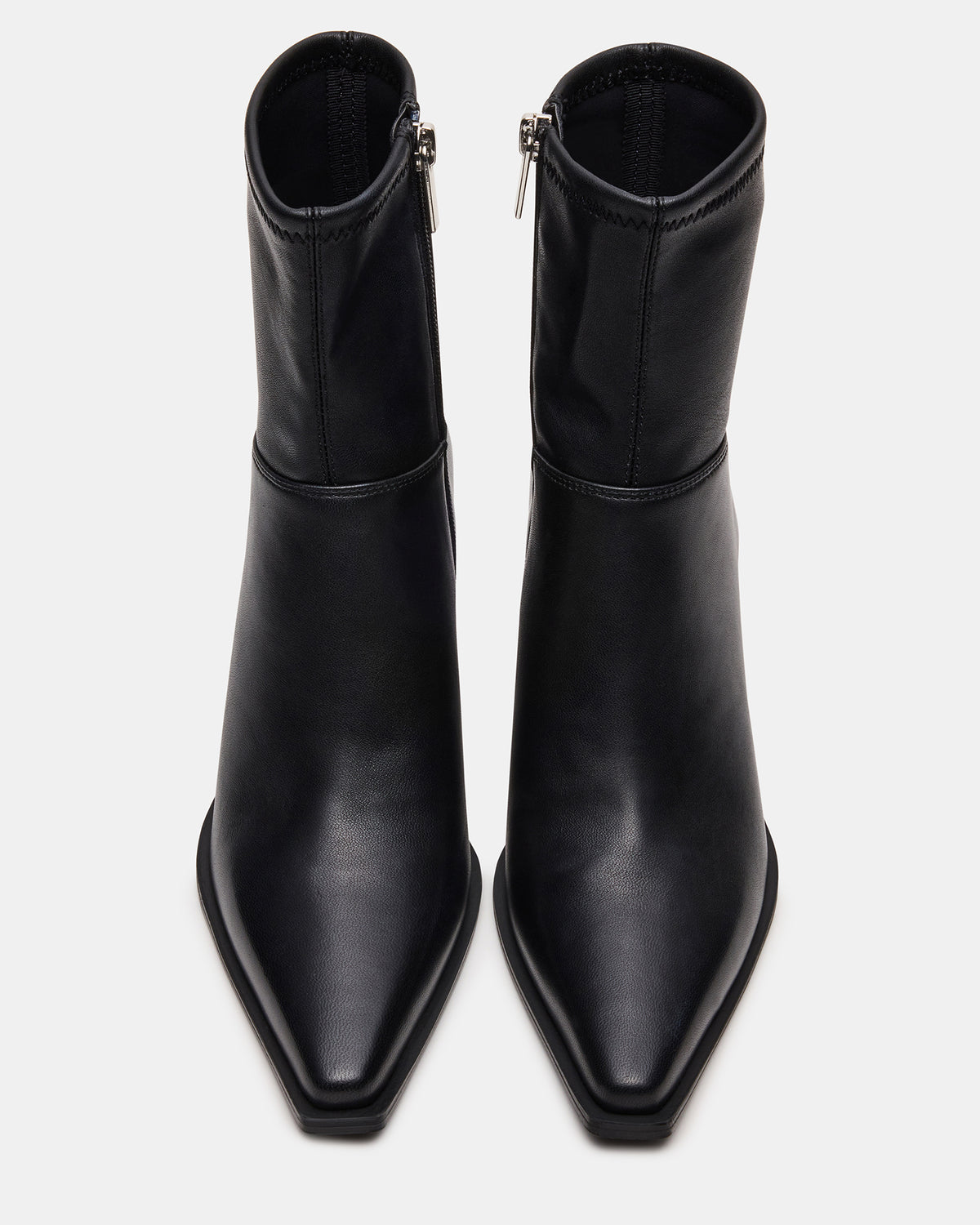 STASIA Black Pointed-Toe Kitten Heel Women's Ankle Boot | Steve Madden