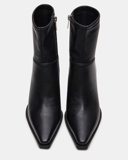 STASIA Black Pointed-Toe Kitten Heel Women's Ankle Boot | Steve Madden