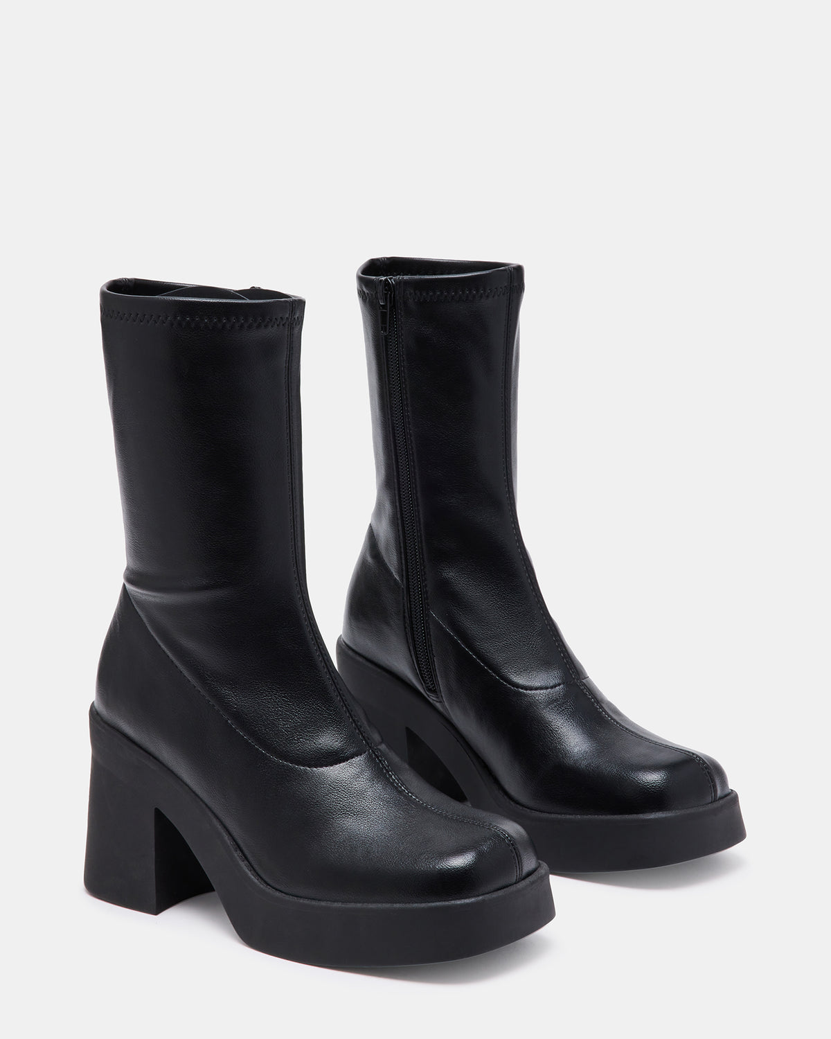 KLAYTON Black Platform Ankle Boot | Women's Booties | Steve Madden