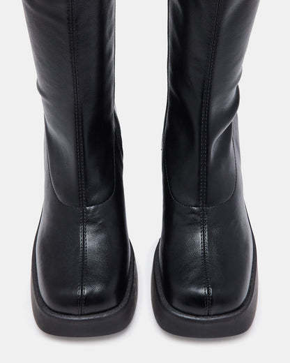 KLAYTON Black Platform Ankle Boot | Women's Booties | Steve Madden