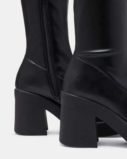 KLAYTON Black Platform Ankle Boot | Women's Booties | Steve Madden