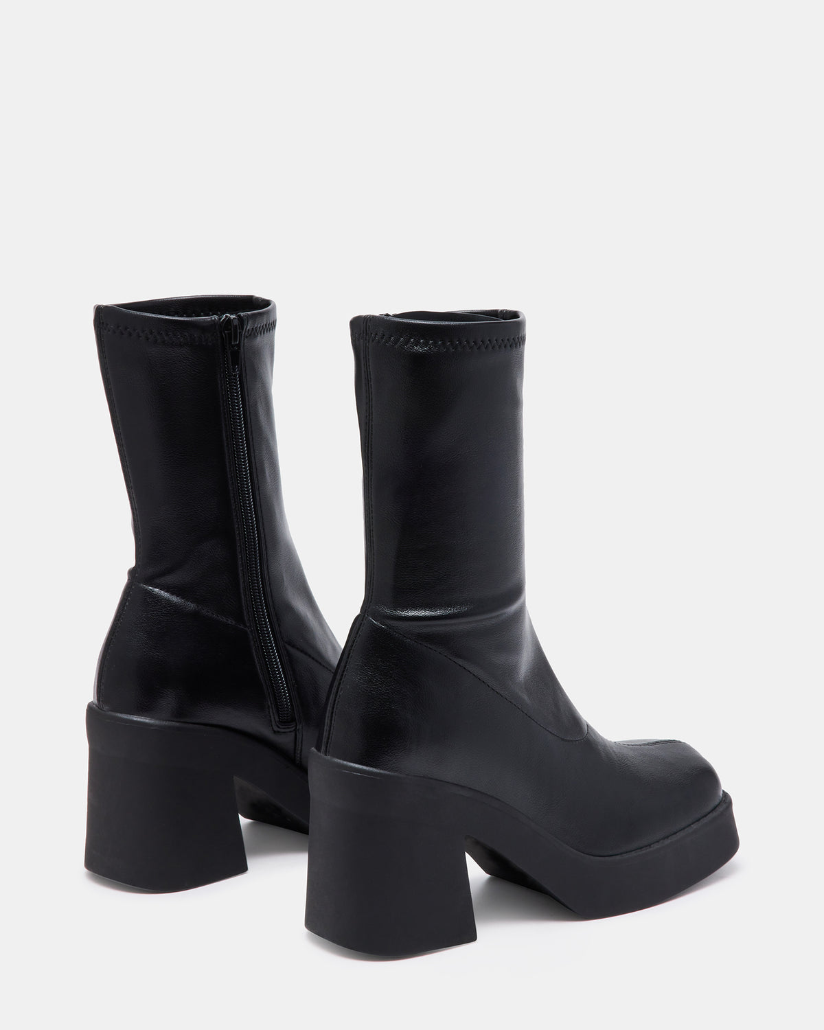 KLAYTON Black Platform Ankle Boot | Women's Booties | Steve Madden