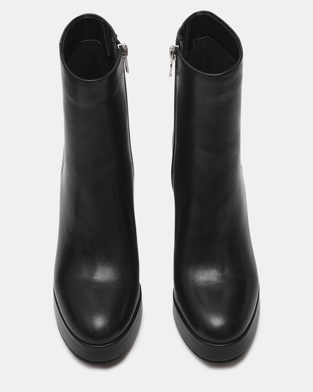 TYRA Black Leather Platform Block Heel Women's Ankle Boot | Steve Madden