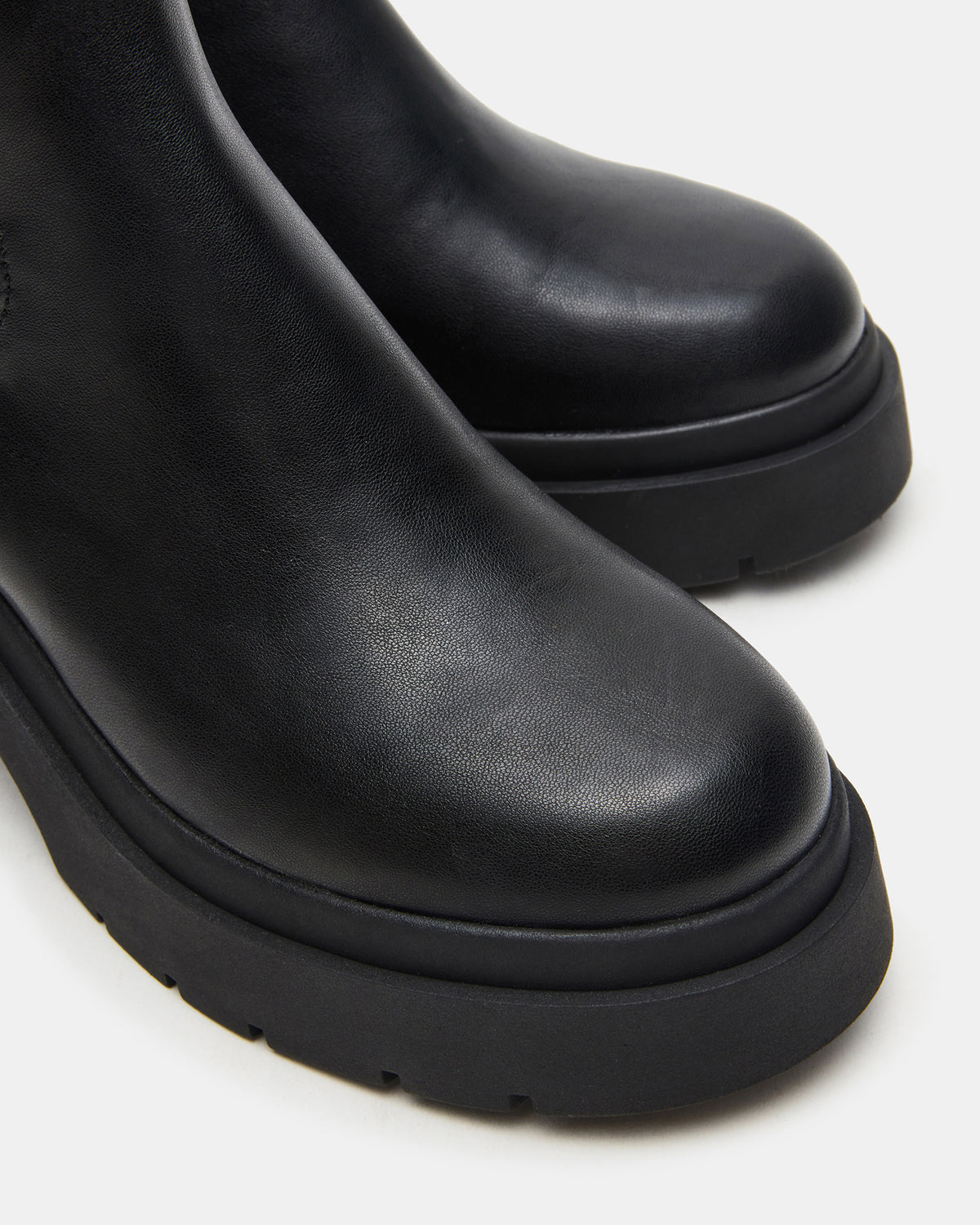 KOA Black Lug Sole Chelsea Women's Ankle Boot | Steve Madden