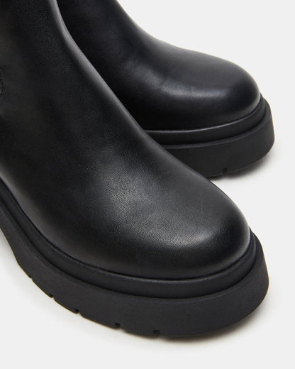 KOA Black Lug Sole Chelsea Women's Ankle Boot | Steve Madden