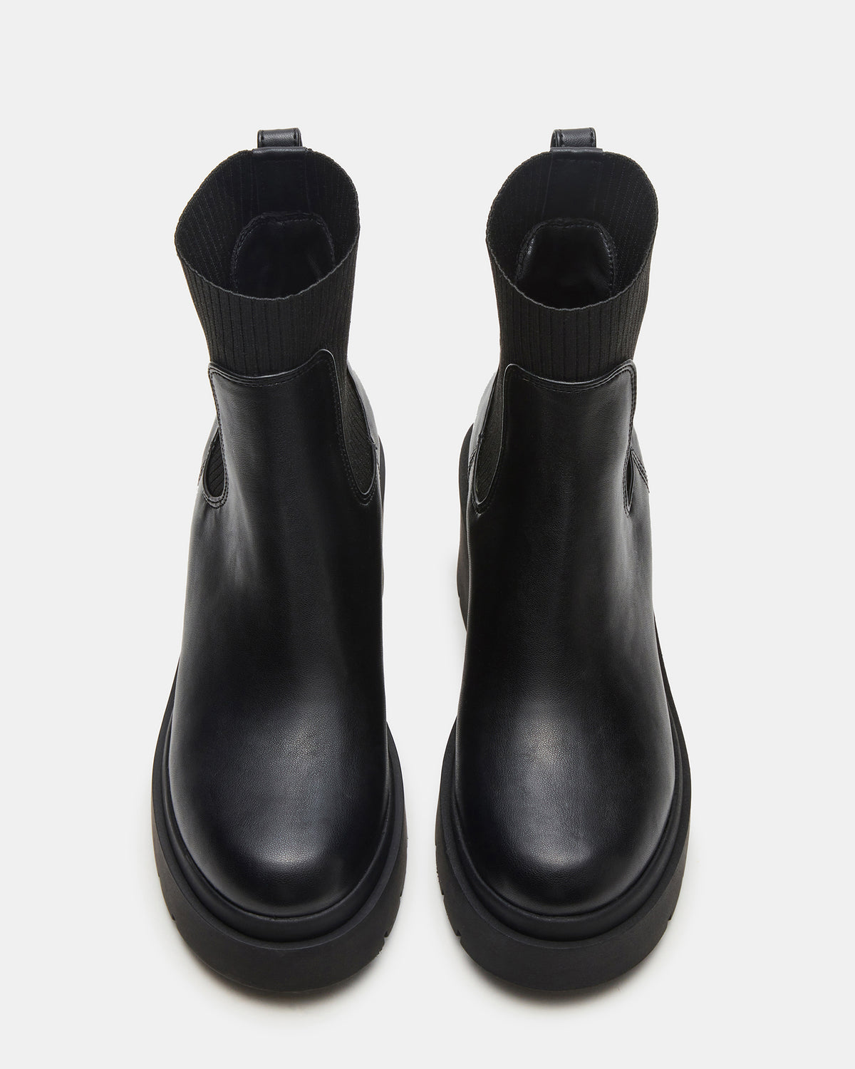 KOA Black Lug Sole Chelsea Women's Ankle Boot | Steve Madden