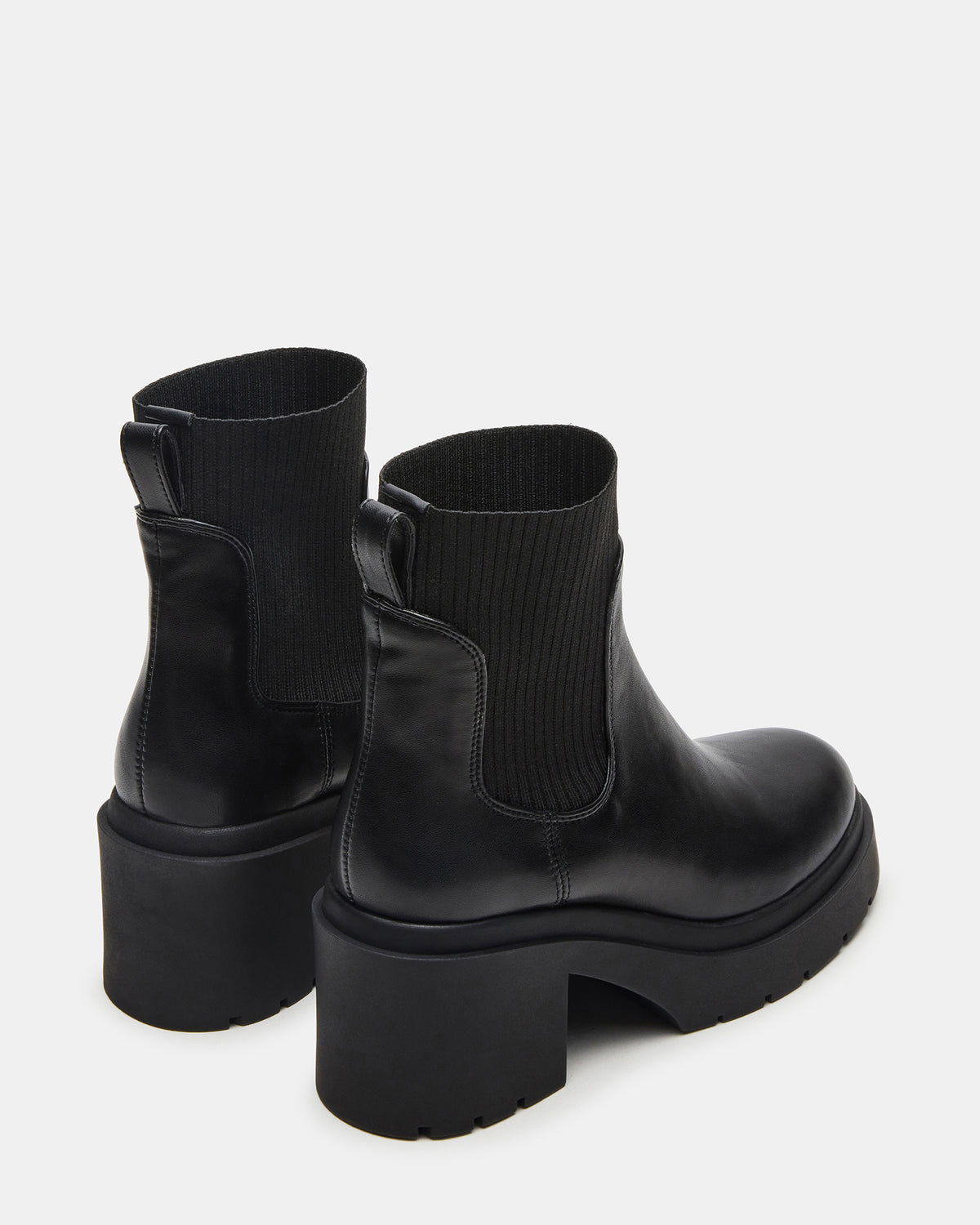 KOA Black Lug Sole Chelsea Women's Ankle Boot | Steve Madden