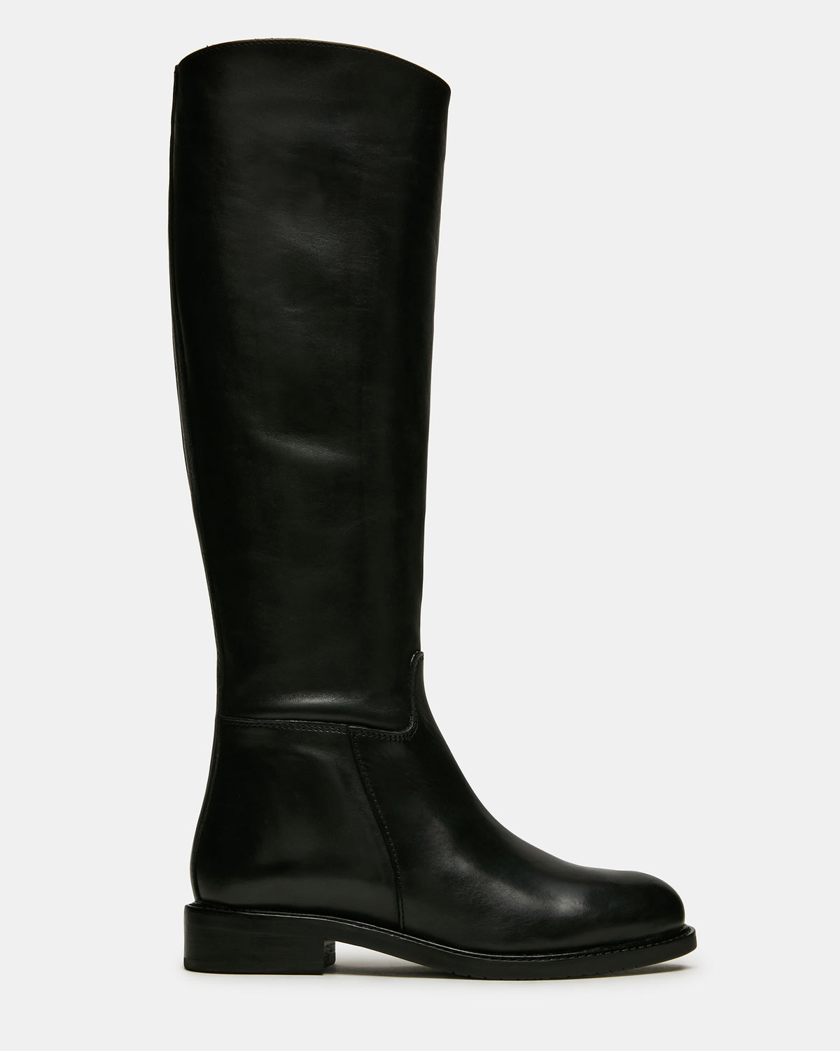 BELMONT Black Leather Knee-High Women's Riding Boot | Steve Madden