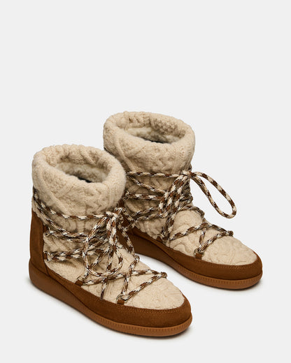 WYSTAN Taupe Multi Lace-Up Women's Ankle Boot | Steve Madden