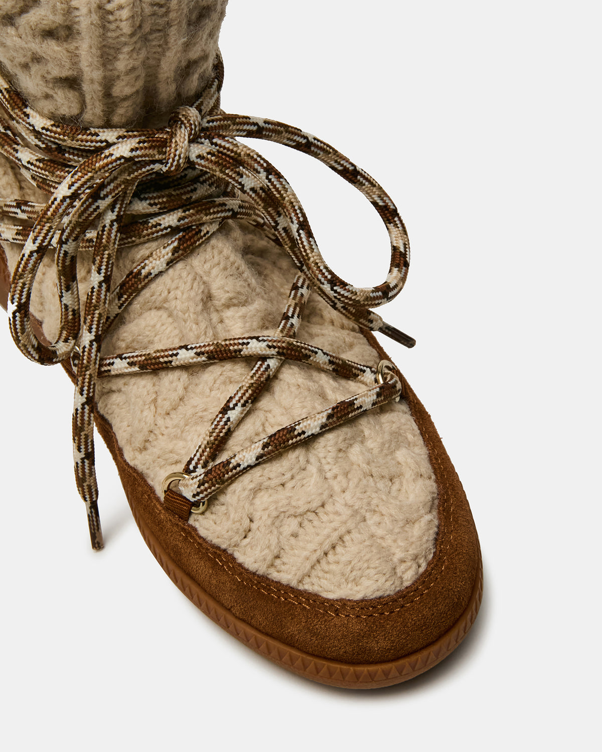 WYSTAN Taupe Multi Lace-Up Women's Ankle Boot | Steve Madden