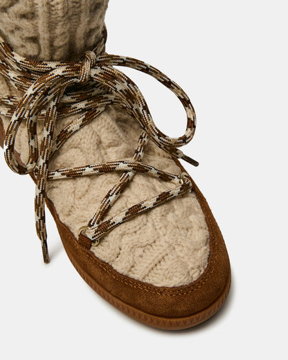WYSTAN Taupe Multi Lace-Up Women's Ankle Boot | Steve Madden