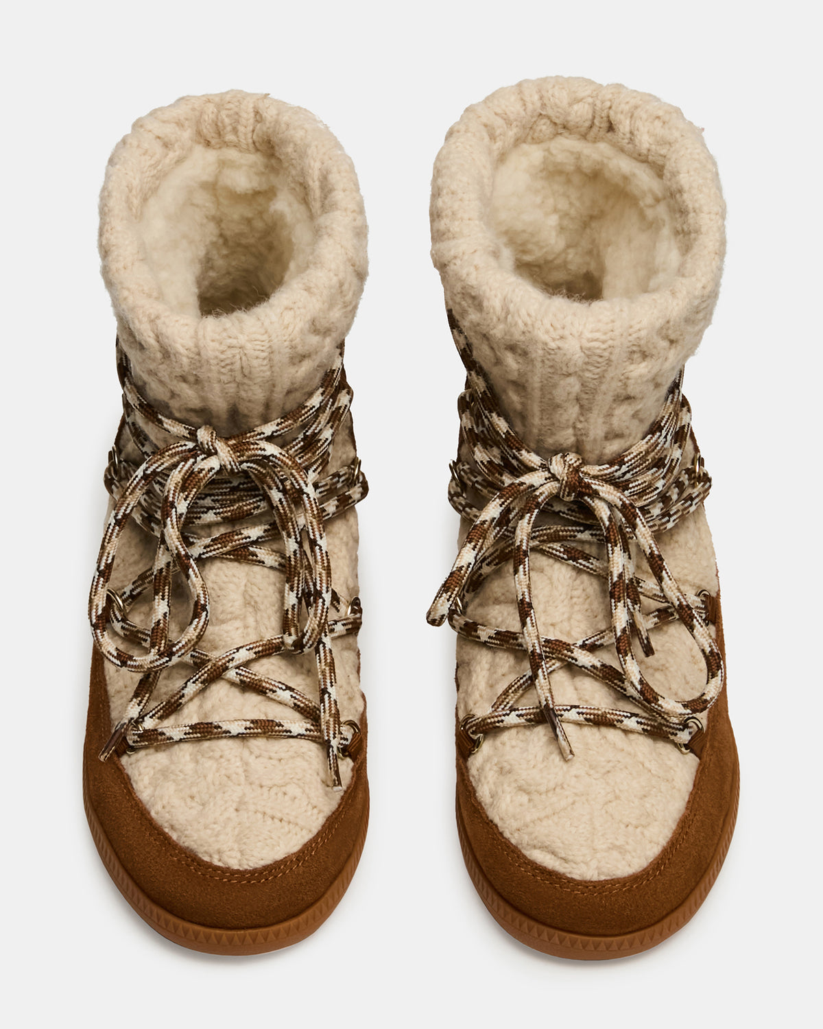 WYSTAN Taupe Multi Lace-Up Women's Ankle Boot | Steve Madden