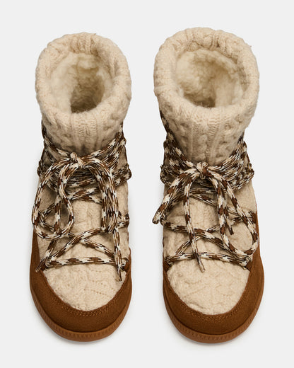 WYSTAN Taupe Multi Lace-Up Women's Ankle Boot | Steve Madden