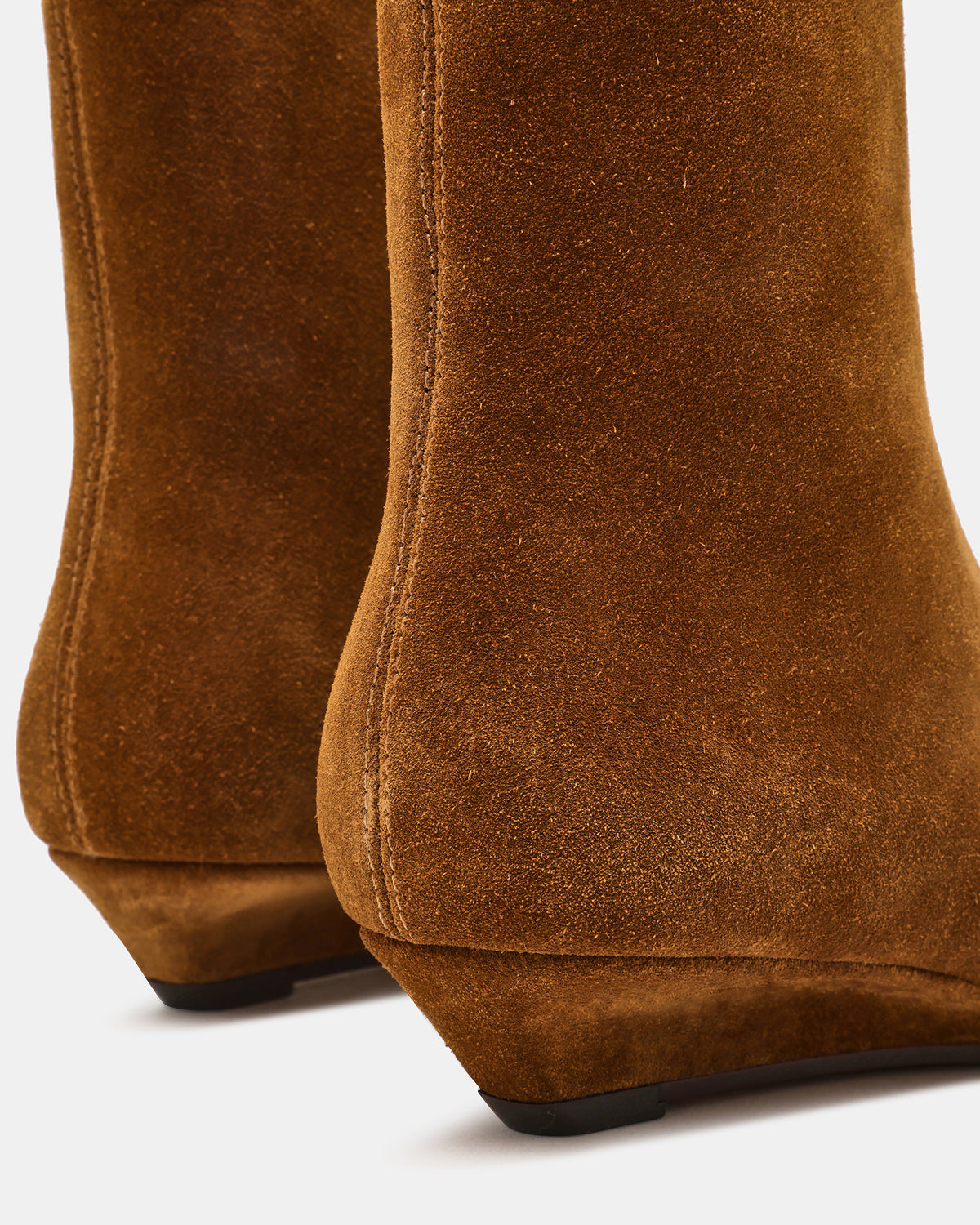 FLAIRE Sand Suede Square-Toe Wedge Bootie Women's Ankle Boot | Steve Madden