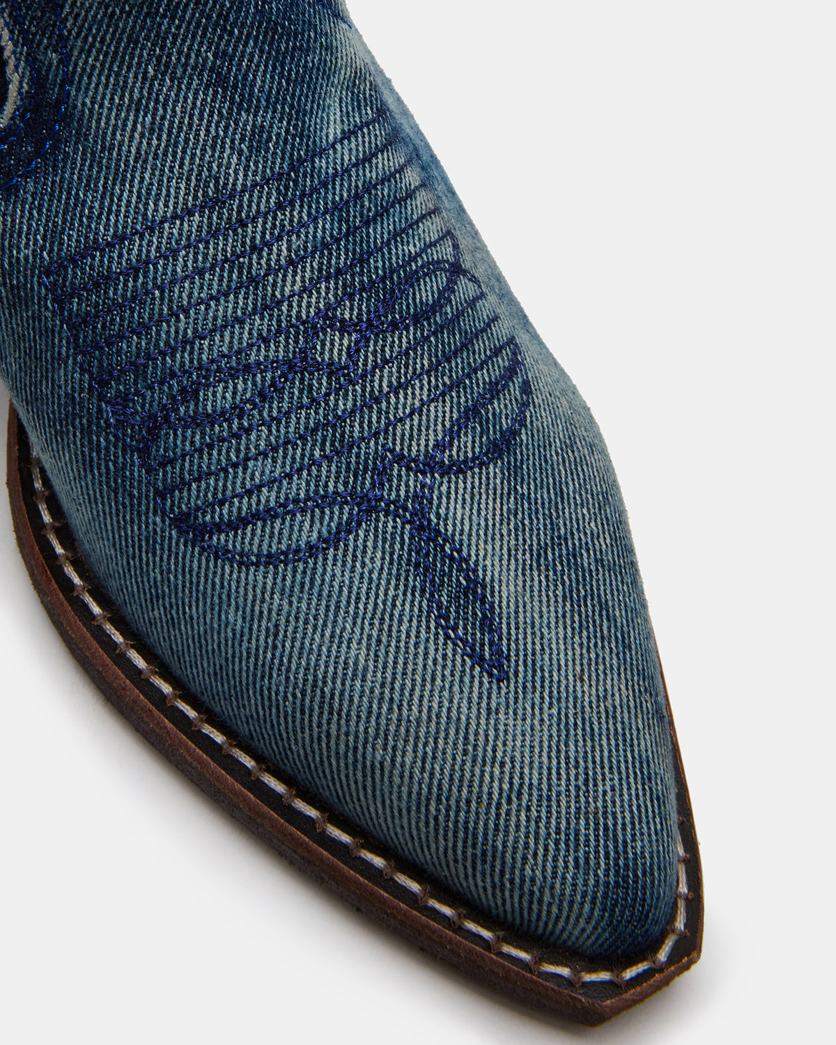 ALBANY Denim Fabric Pointed-Toe Women's Western Boot | Steve Madden